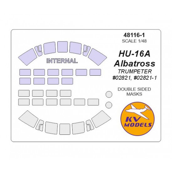 1/48 HU-16A Albatross Double-sided Masking for Trumpeter #02821, #02821-1