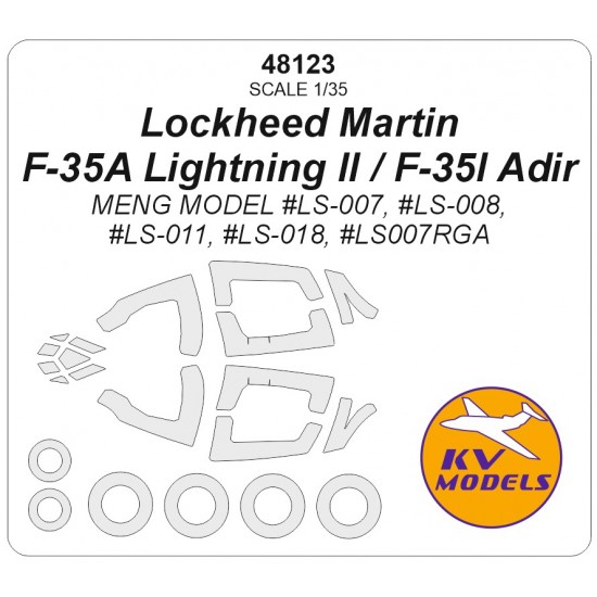 1/48 US Lockheed Martin F-35A Lightning II / F-35I Adir Masks for Meng Model kits