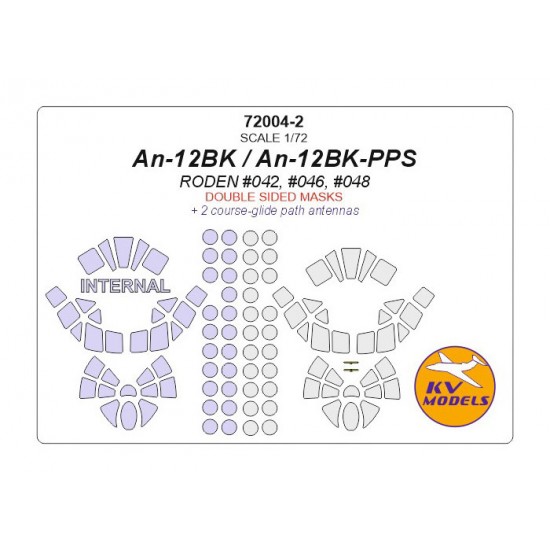 1/72 An-12BK/An-12BK-PPS Double sided Masking for Roden #042, #046, #048