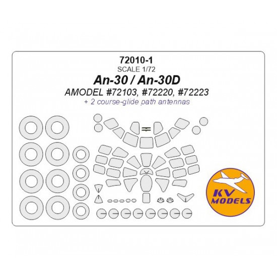 1/72 An-30/An-30D Double sided Masking for Amodel #72103, #72220, #72223