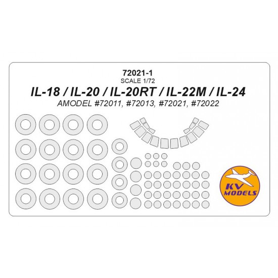 1/72 IL-18/IL-20/IL-20RT/IL-22M/IL-24 Masking for Amodel #72011, #72013, #72021, #72022