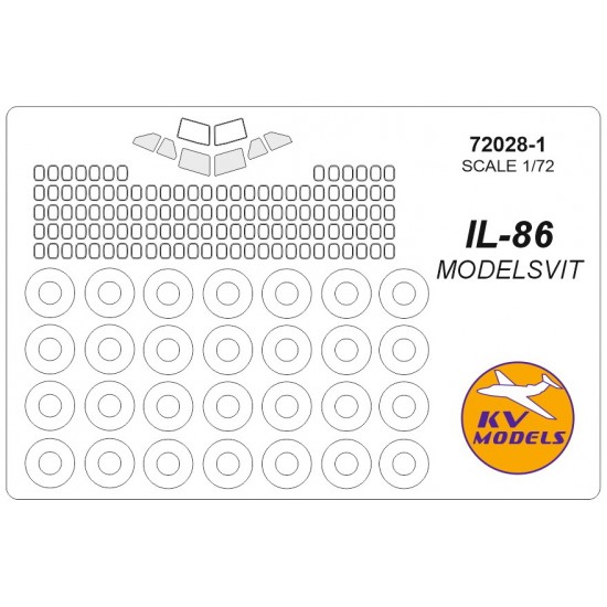 1/72 IL-86 Masking w/Wheels Masks for Modelsvit kits