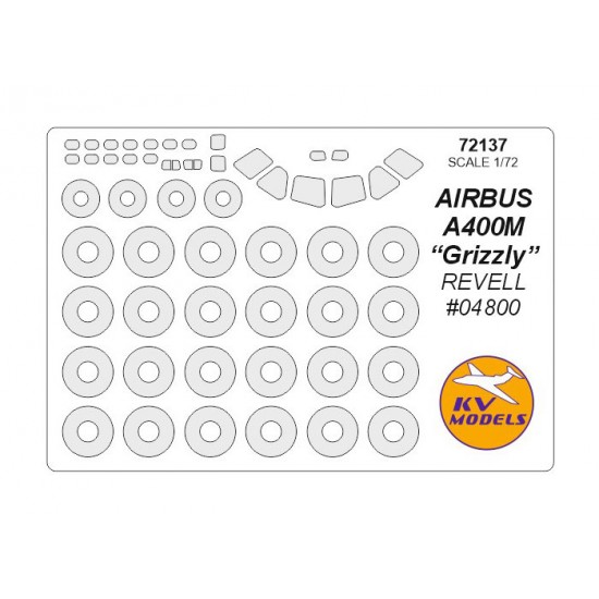 1/72 AIRBUS A400M Grizzly Masking w/Wheels Masks for Revell  #04800