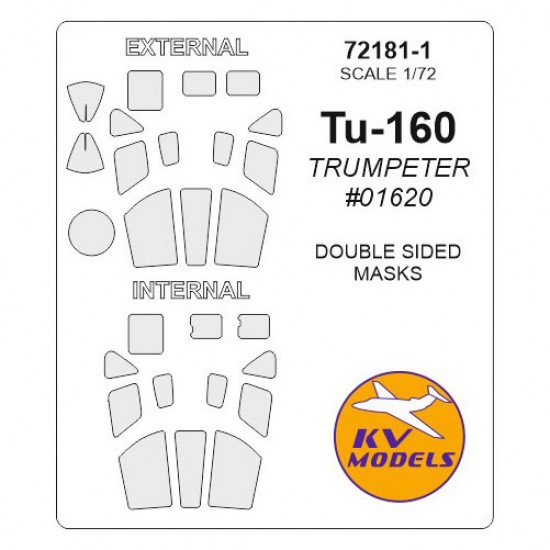 1/72 Tu-160 Double-sided Masking for Trumpeter kits