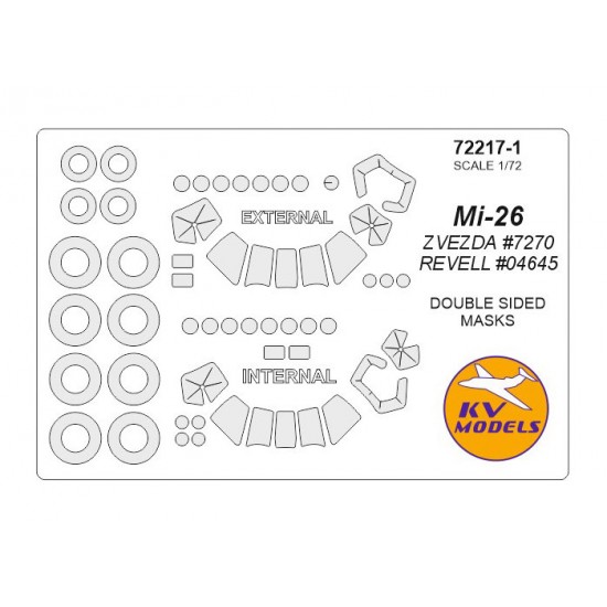 1/72 Mi-26 Double sided Masking for Zvezda/Revell kits