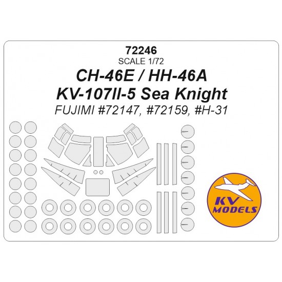 1/72 CH-46 Sea Knight Masking for Fujimi kits