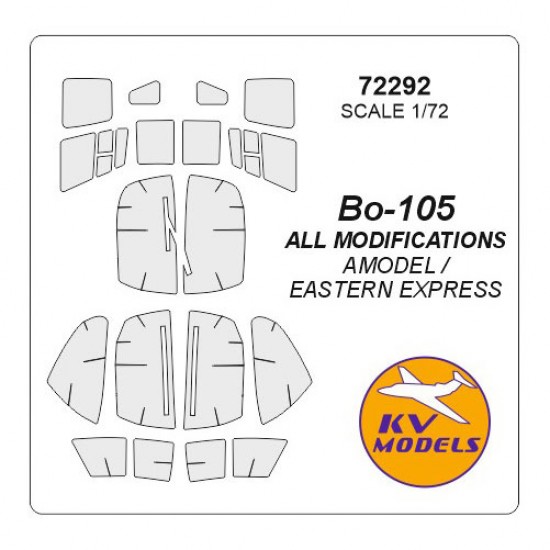 1/72 MBB Bo-105/GHS/CBS-4/CBS-5/UH-05 Masking for Amodel/Eastern Express kits