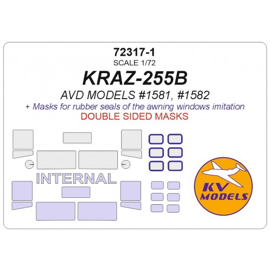 1/72 Kraz-255B Double Sided Masking for Avd Models #1581/1582