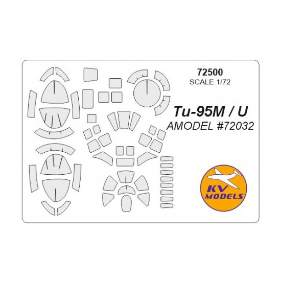 1/72 Tu-95 M/U Masking for Amodel #72032