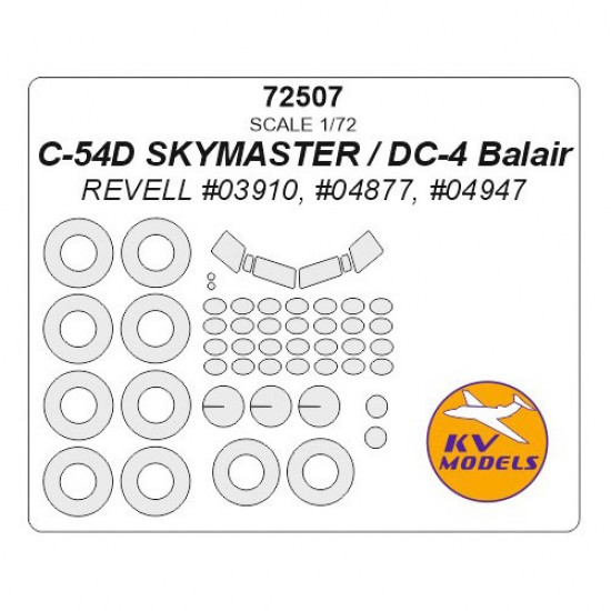 1/72 C-54D SKYMASTER/DC-4 Balair Masking for Revell #04877, #04947