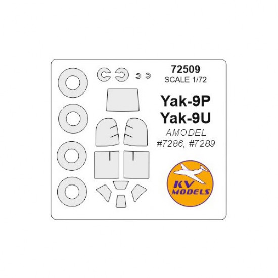 1/72 Yak-9P/Yak-9U Masking for Amodel #7286, #7289