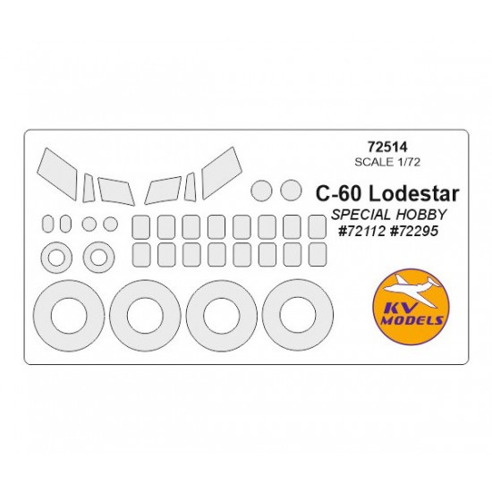 1/72 C-60 Lodestar Masking for Special Hobby kits