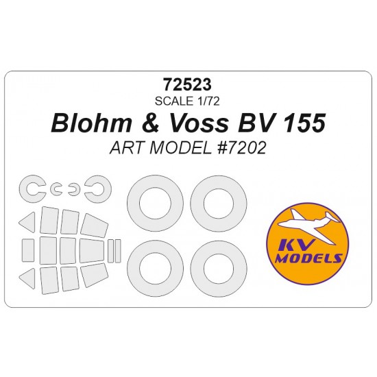 1/72 Blohm & Voss BV 155 Masking for Art Model #7202