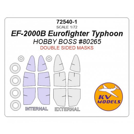 1/72 EF-2000A/B Eurofighter Typhoon Double sided Masking for HobbyBoss kits