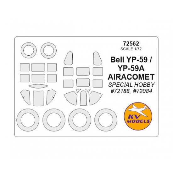 1/72 P-59 Airacomet (All modifications) Masking for Special Hobby kits