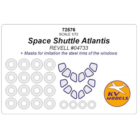 1/72 Space Shuttle Atlantis Paint Masking for Revell #04733