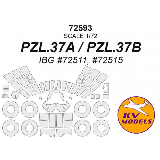 1/72 PZL.37A/B Paint Masking for IBG #72511 #72515