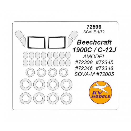 1/72 Beechcraft 1900C/C-12J Huron Masking for Amodel/Sova-M #72005