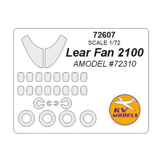 1/72 Lear Fan 2100 Masking for Amodel #72310