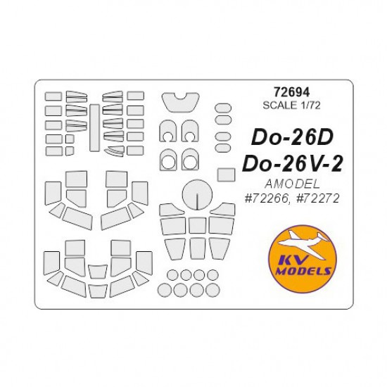 1/72 Do-26D/Do-26V-2 Masking for Amodel #72266, #72272