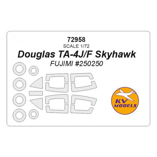 1/72 Douglas TA-4J/F Skyhawk Masking for Fujimi #250250