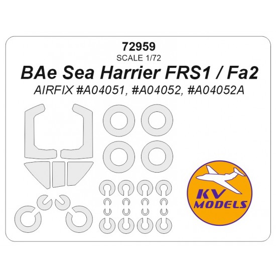 1/72 BAe Sea Harrier FRS1 / FA2 Masking for Airfix #A04051 #A04052 #A04052A