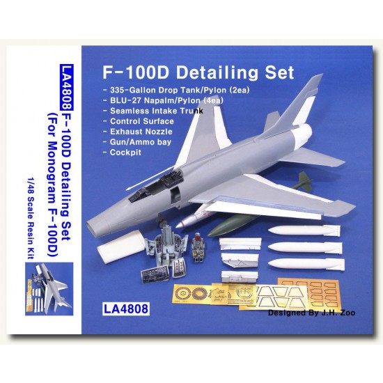 1/48 F-100D Detailing set w/Photo-etched parts (for Monogram)