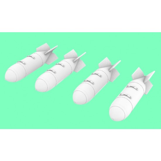 1/72 BINC 400 Incendiary Bomb (4pcs) for MB326, MB339, G.91 Gina, Alpha Jet, Mirage