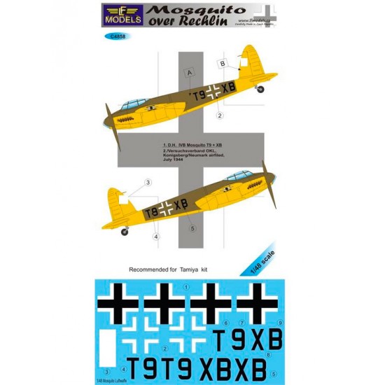 1/48 Mosquito over Rechlin 1 Decal Option for Tamiya kit