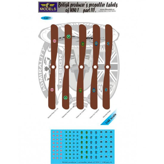 1/48 WWI British Producer's Labels of Propellers part III