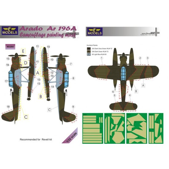 1/32 Arado Ar 196A Camouflage Painting Mask for Revell kit