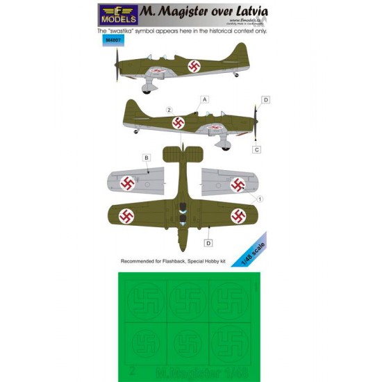 1/48 M. Magister over Latvia Mask for 2 marking ops for Flashback/Special Hobby