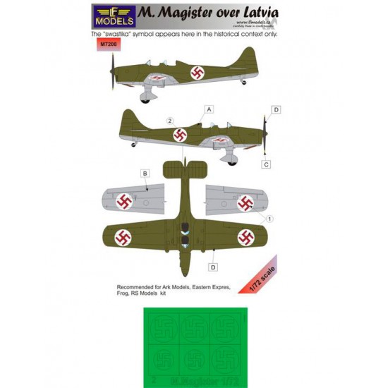 1/72 M. Magister over Latvia Mask for Ark/Eastern Expres/Frog/RS LF ...