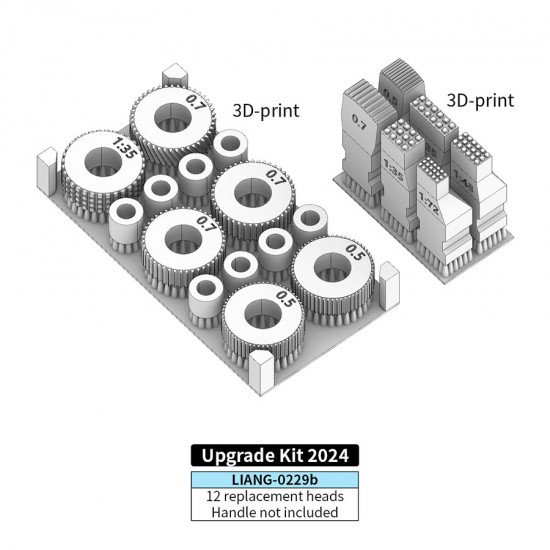 1/35 1/48 1/72 Stamp Tools for Zimmerit Coat (Upgrade)