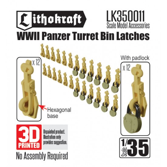 1/35 WWII Panzer Turret Bin Latches