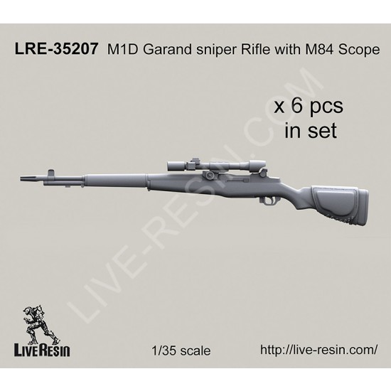 1/35 M1D Garand Sniper Rifle with M84 Scope (6 sets)