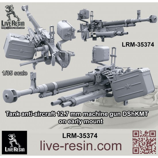 1/35 Tank Anti-Aircraft 12.7mm Machine Gun DSHKMT on Early Mount