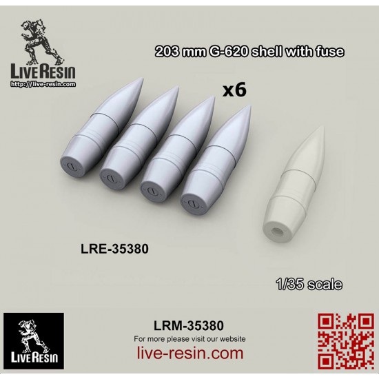 1/35 203mm G-620 Shell with Fuse