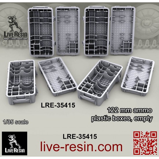 1/35 122mm Ammo Plastic Boxes, Empty