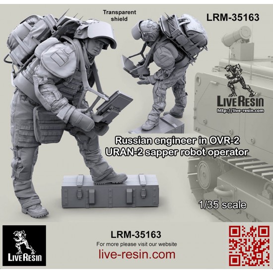 1/35 Russian Engineer In OVR-2 Uran-2 Sapper Robot Operator