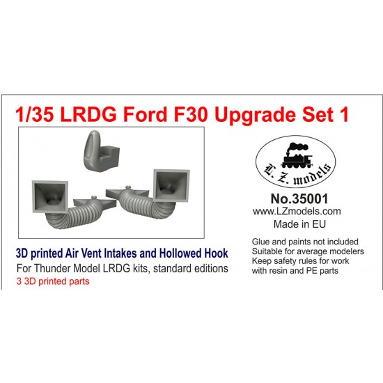 1/35 LRDG Ford F30 Upgrade #1 Air Vent Intakes, Hollowed Hook for Thunder Model 35304