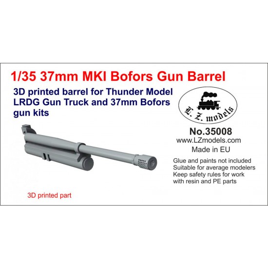 1/35 LRDG Gun Truck/37mm MKI Bofors Gun Barrel for Thunder Model