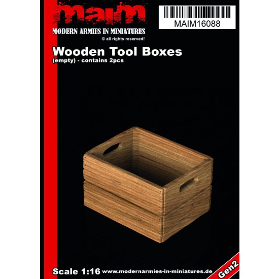 1/16 Wooden Tool Boxes (2pcs)