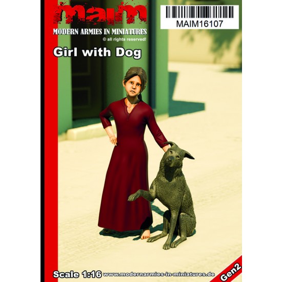 1/16 Girl with Dog