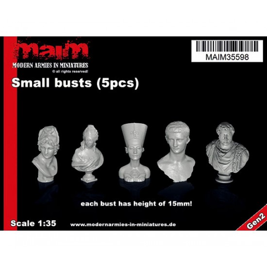 1/35 Small Busts of Ancient Famous People (5pcs)