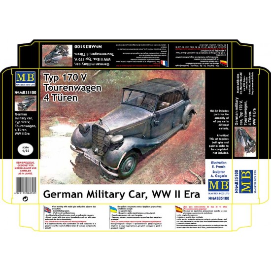 1/35 WWII German Military Car - Mercedes Tourenwagen Type 170 V 4-Doors