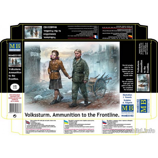 1/35 Volkssturm - Ammunition to the Frontline (1 Bicycle Trailer+2 Figures)