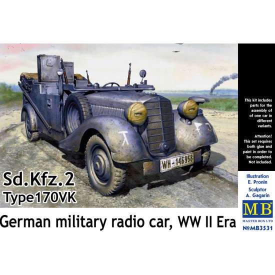 1/35 WWII German Military Radio Car Sd.Kfz.2 Type 170 VK