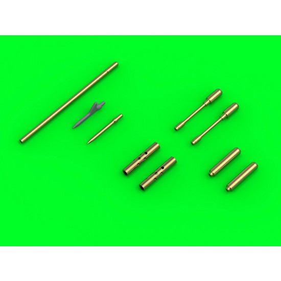 1/72 F4F-3 Wildcat Late - .50 Browning Gun Barrels with Round Holes & Pitot Tube (Two Options)