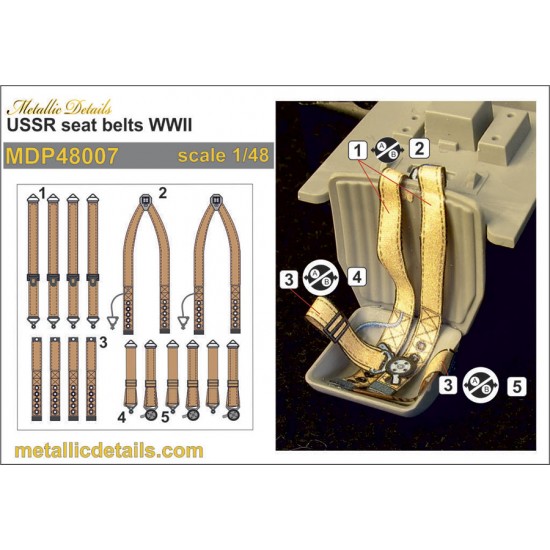 1/48 WWII USSR Seatbelts 3D Decals